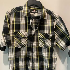 Airwalk button down plaid shirt. Size large